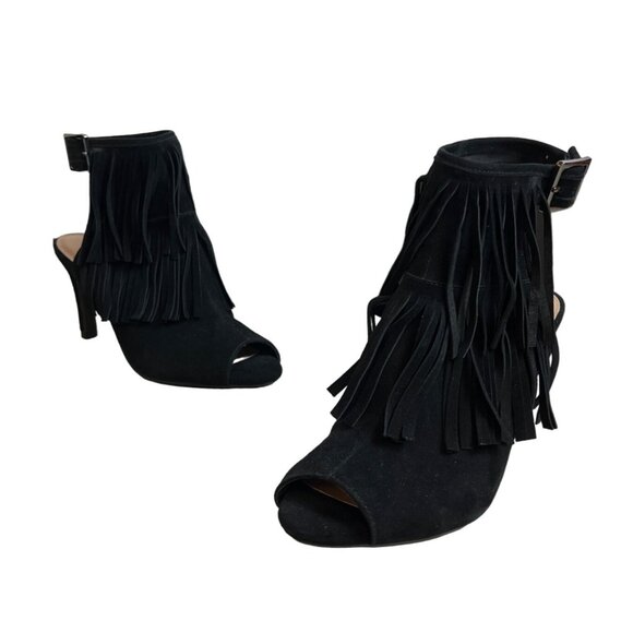 Aerosoles Women's Black Suede Alamode Heeled Sandal Sz 6M  - NWB - Picture 1 of 10